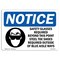 Signmission OSHA Sign, Safety Glasses Required Beyond With Symbol, 14in X 10in Decal, 14" W, 10" H, Landscape OS-NS-D-1014-L-18176 - alternate 1